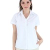 Blusa Manga Corta Color Blanco Para Uniforme De Dama
